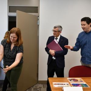 President Joseph Helble visits the department of biological sciences at Lehigh