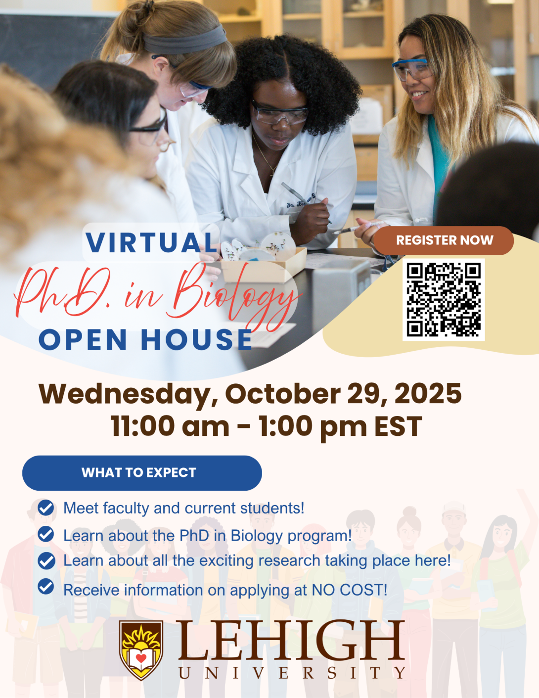 flyer for virtual open house and registration link